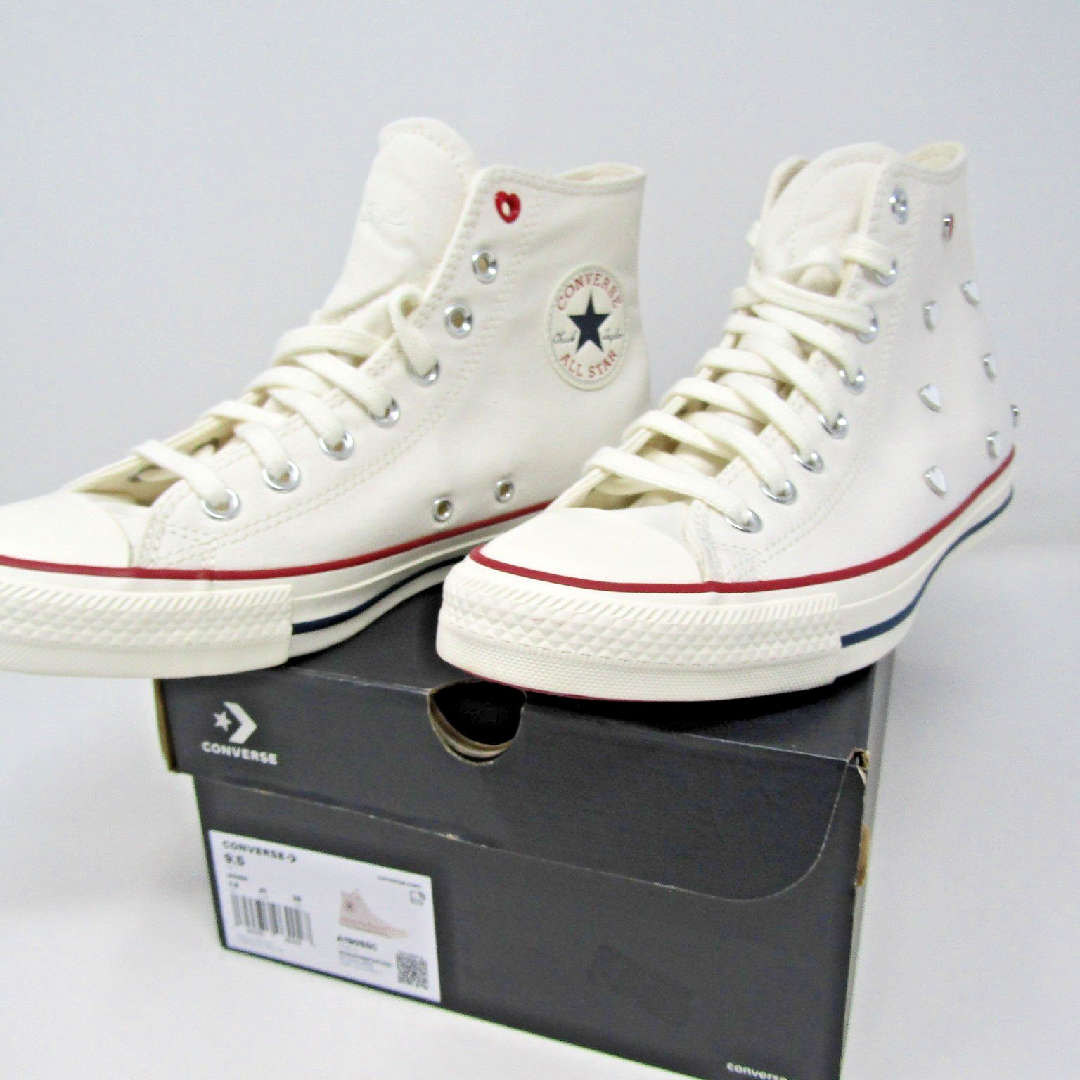 Converse Hearts High Top Sneakers Chuck Taylor All Star A19055c Valentine's Day